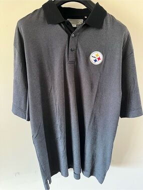 Men’s Cutter & Buck Officially Licensed Pittsburgh Steelers Polo Shirt sz XL